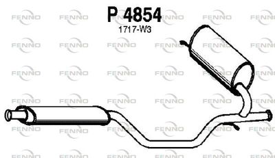 Средний глушитель выхлопных газов FENNO P4854 для PEUGEOT 607