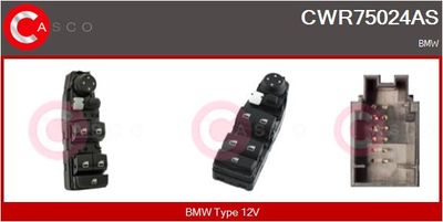 Выключатель, стеклолодъемник CASCO CWR75024AS для BMW 4