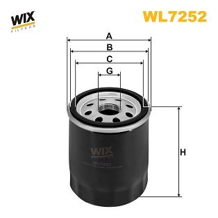WIX FILTERS WL7252 Масляный фильтр  для FIAT ALBEA (Фиат Албеа)