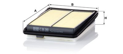 Luchtfilter (Patroon) past: NISSAN QASHQAI II  RENAULT KADJAR, KOLEOS II 1.3/1.5D/1.6D 06.15-