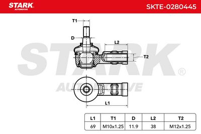 накрайник на напречна кормилна щанга STARK SKTE-0280445