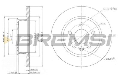 BREMSI CD6547S Тормозные диски для VW TRANSPORTER III Автобус 1.6 TD Syncro BREMSI CD6547S Тормозные диски для VW TRANSPORTER III Автобус 1.6 TD Syncro
