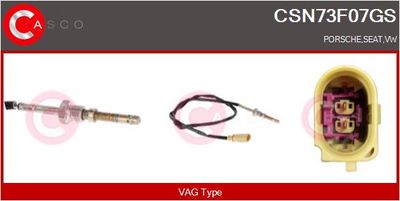 Čidlo, teplota výfukových plynů CASCO CSN73F07GS