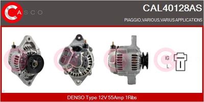 Генератор CASCO CAL40128AS для PIAGGIO QUARGO