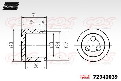 Поршень, корпус скобы тормоза MAXTECH 72940039 для TOYOTA SUPRA