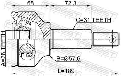 Joint Kit, drive shaft 2110-TTF