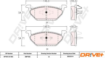 BREMSBELAGSATZ SCHEIBENBREMSE DR!VE+ DP1010101583