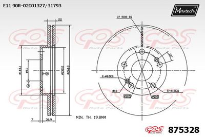 MAXTECH 875328 Тормозные диски для IVECO TRAKKER AD 260T45 W, AD 380T45 W, AT 260T45 W, AT 380T45 W MAXTECH 875328 Тормозные диски для IVECO TRAKKER AD 260T45 W, AD 380T45 W, AT 260T45 W, AT 380T45 W