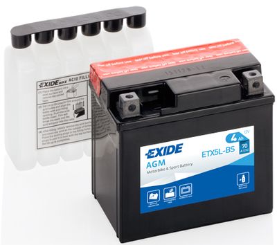 Стартерная аккумуляторная батарея EXIDE ETX5L-BS для SUZUKI DR