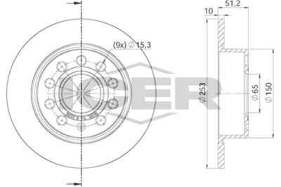 спирачен диск ICER 78BD5640-2