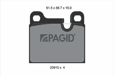 комплект спирачно феродо, дискови спирачки PAGID T1119N