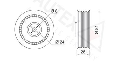 ROLA INTINZATOR CUREA TRANSMISIE AUTEX 641029 1