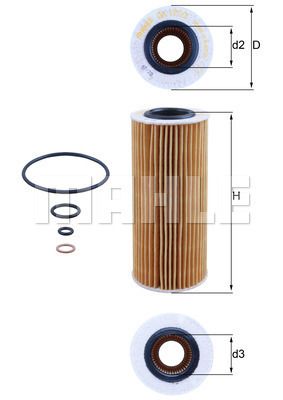 Масляный фильтр KNECHT OX 177/3D для BMW X3