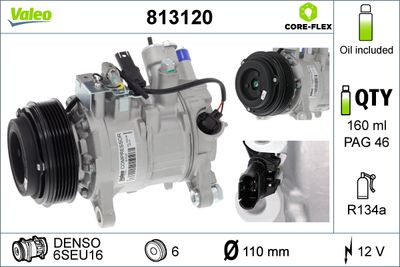 VALEO Compressor, airconditioning VALEO CORE-FLEX (813120)