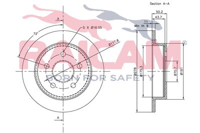 RAICAM RD00598 Тормозные диски для OPEL SINTRA (APV) 2.2 DTI RAICAM RD00598 Тормозные диски для OPEL SINTRA (APV) 2.2 DTI