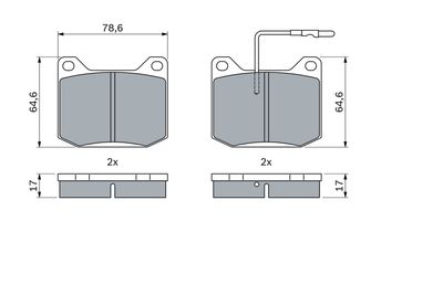 Brake Pad Set, disc brake 0 986 494 938