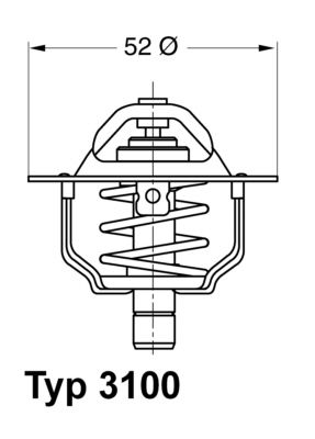 Термостат, охлаждающая жидкость BorgWarner (Wahler) 3100.92D для FORD USA EXPLORER