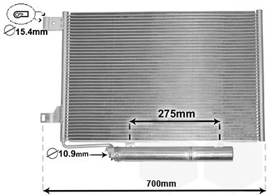 VAN WEZEL Condensor, airconditioning (30015386)