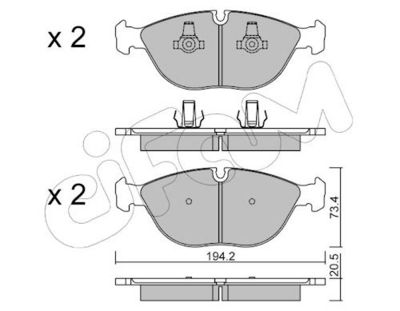 Bremsbelagsatz, Scheibenbremse