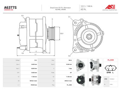 Dynamo AUTOSTARTER A6377S for OPEL