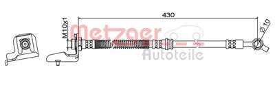 METZGER 4111866 Тормозной шланг  для HYUNDAI TUCSON (Хендай Туксон)
