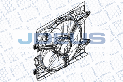Вентилятор, охлаждение двигателя JDEUS EV8C6710 для FIAT PANDA