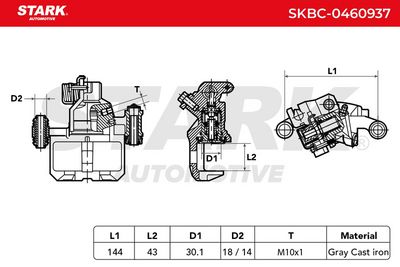 спирачен апарат STARK SKBC-0460937