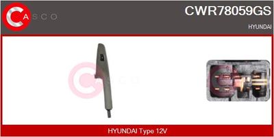 Выключатель, стеклолодъемник CASCO CWR78059GS для HYUNDAI TUCSON