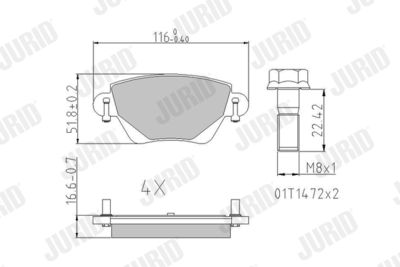 Brake Pad Set, disc brake 573320J