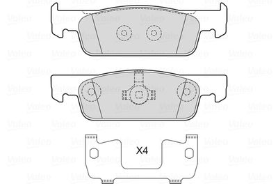 Комплект тормозных колодок, дисковый тормоз VALEO 601716 для DACIA LOGAN