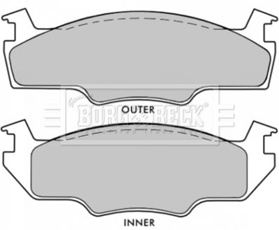 Комплект тормозных колодок, дисковый тормоз BORG & BECK BBP1235 для VW SANTANA