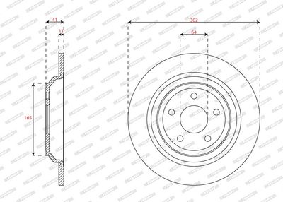 BREMSSCHEIBE FERODO DDF2977C 1