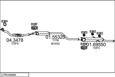 Układ wydechowy MTS CITR32869A013183