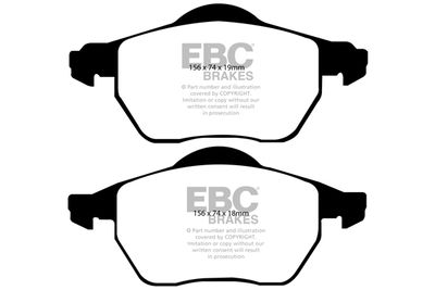 Комплект тормозных колодок, дисковый тормоз EBC Brakes DP31439C для VOLVO V70