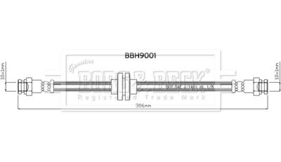 BORG-&-BECK BBH9001 Гальмівний шланг 