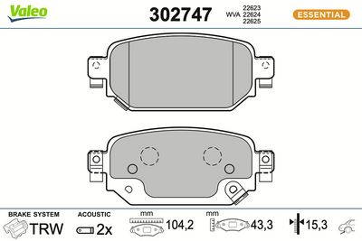 BREMSBELAGSATZ SCHEIBENBREMSE