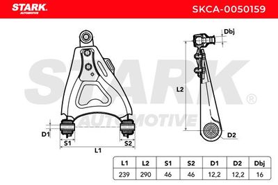 носач, окачване на колелата STARK SKCA-0050159