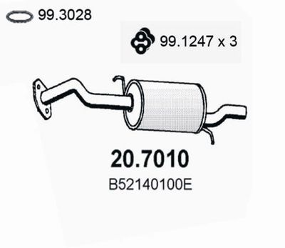 ASSO 20.7010 Глушитель выхлопных газов  для MAZDA 121 II (DB) 1.3 16V