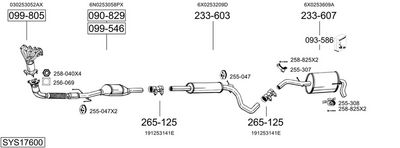 Изпускателна система BOSAL SYS17600