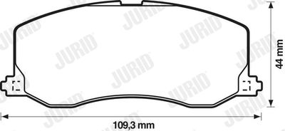 Комплект тормозных колодок, дисковый тормоз JURID 572217J для SUZUKI SWIFT