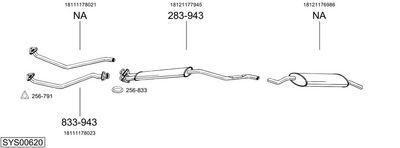 Изпускателна система BOSAL SYS00620