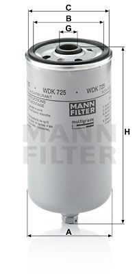 Bränslefilter MANN-FILTER WDK 725