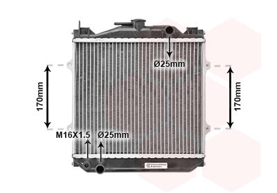 VAN WEZEL 52002010 Радиатор охлаждения двигателя  для SUZUKI ALTO (Сузуки Алто)