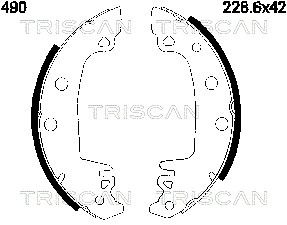 Комплект тормозных колодок TRISCAN 8100 10490 для DACIA 1310