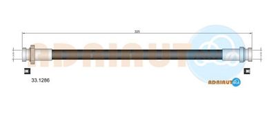 ADRIAUTO 33.1286 Тормозной шланг для OPEL AGILA (B) (H08) 1.3 CDTI (F68)