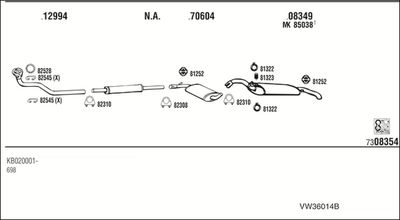 SISTEM DE ESAPAMENT WALKER VW36014B