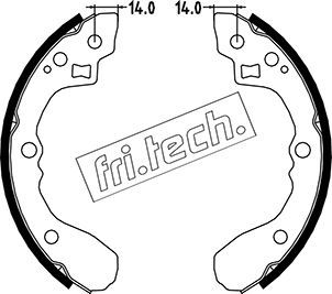 Комплект тормозных колодок fri.tech. 1049.151 для KIA SHUMA