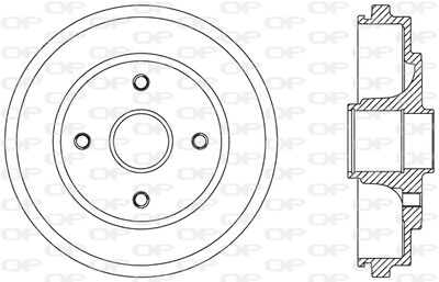 OPEN PARTS BAD9076.30 Тормозной барабан  для OPEL AGILA (A) (H00) 1.2 16V (F68)