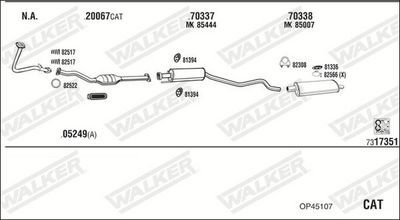 SISTEM DE ESAPAMENT WALKER OP45107