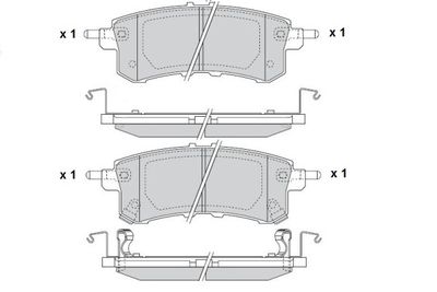 Комплект тормозных колодок, дисковый тормоз E.T.F. 12-1582 для INFINITI QX4